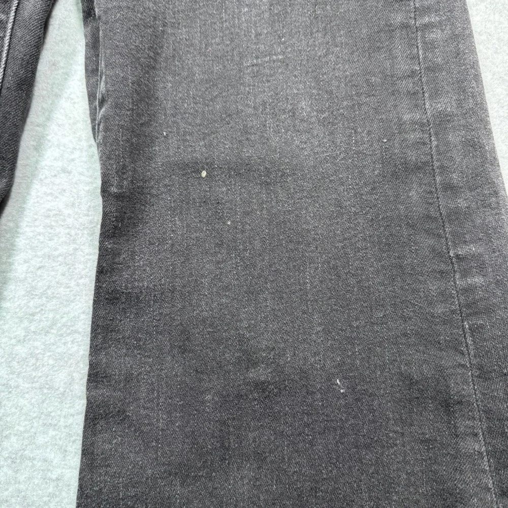 American Eagle Womens High Rise Super Flare Jeans Black Button Fly Size 4 28x30